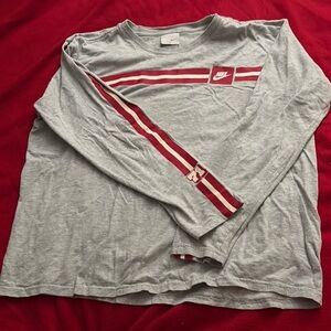 Nike Gray Shirt with Red Accents